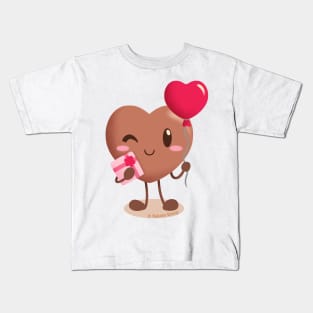 Lovely chocolates - Heart baloon Kids T-Shirt